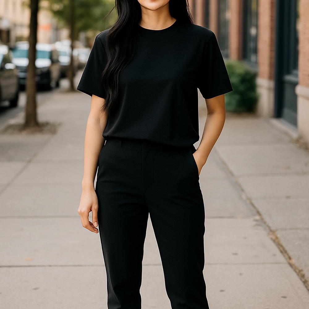 Sofia by Sofia Vergara Black Straight Leg Pants Versatile Tailored Fit